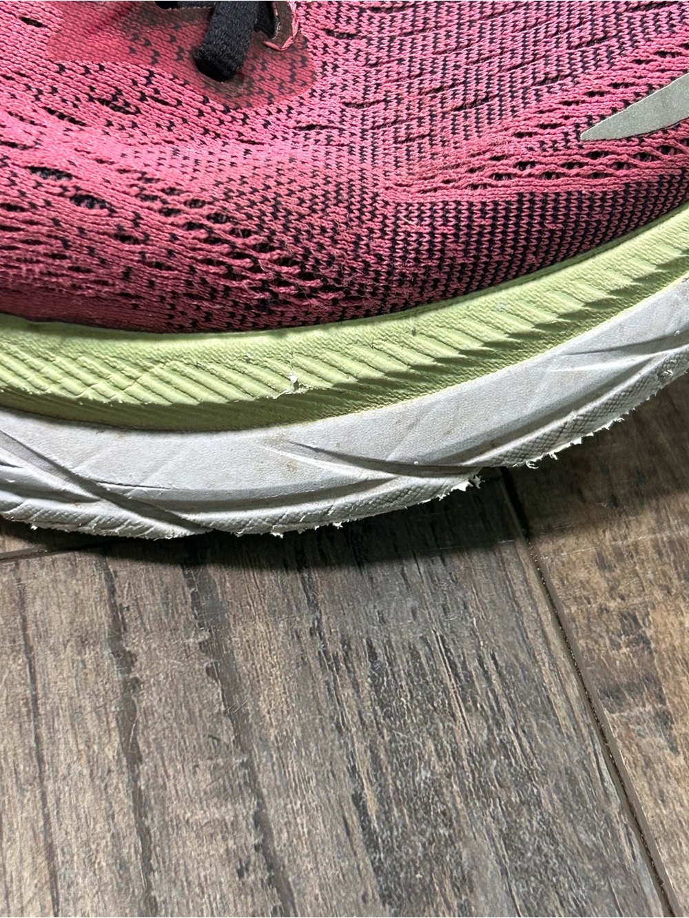 Hoka One One Clifton 8 Athletic Shoes Women's 9 D Pink w/ Black & White Running - Picture 6 of 11